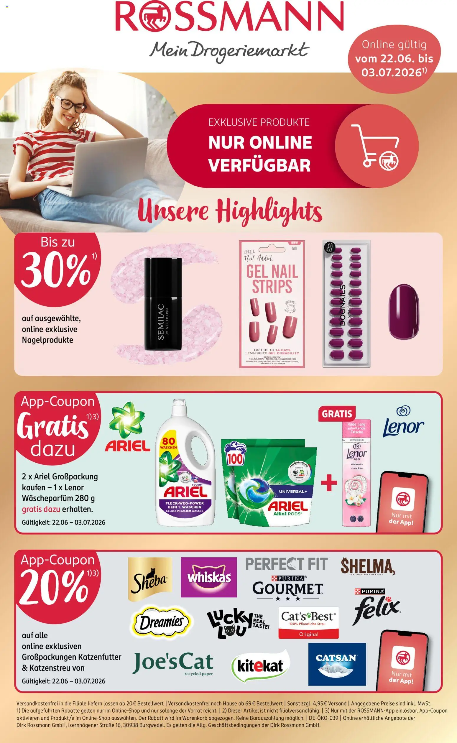 Vorschau von dem Prospekt des Geschäftes Rossmann, gültig ab dem 22.06.2026