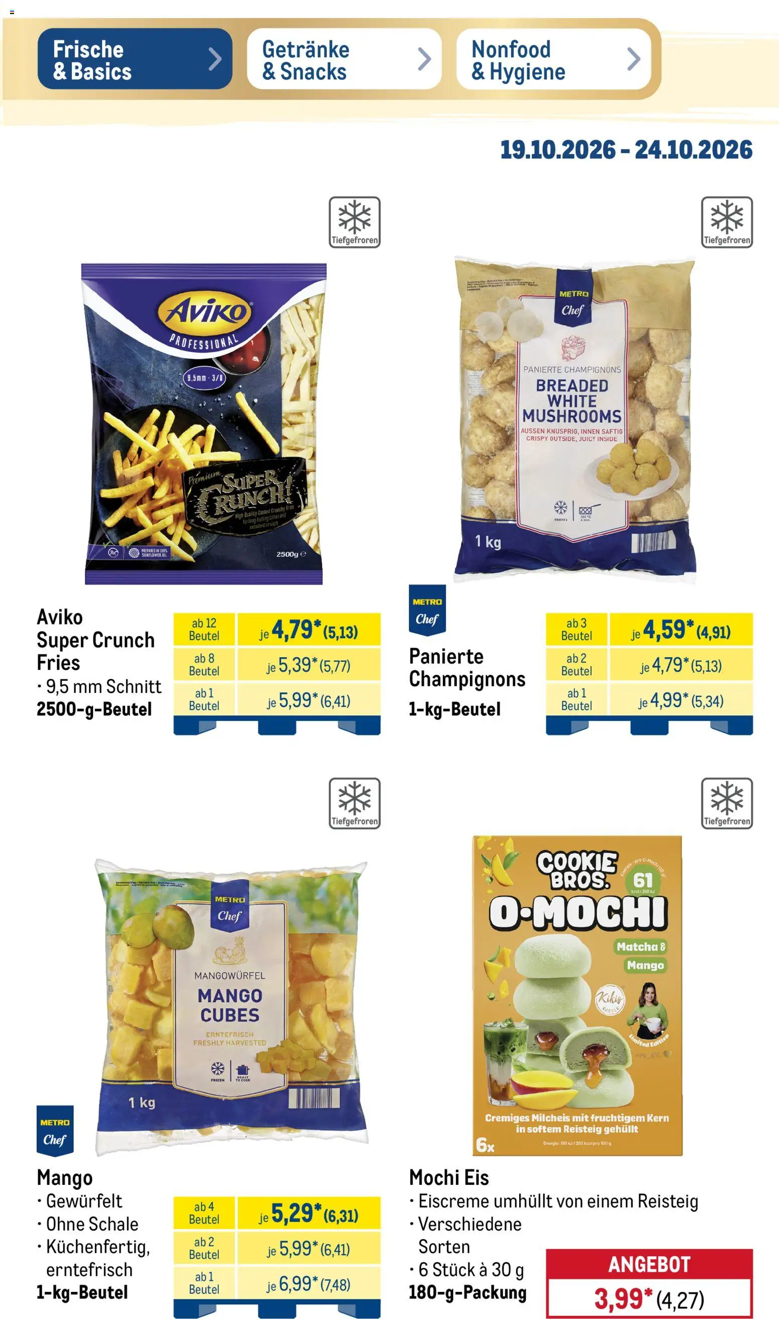 Vorschau von dem Prospekt des Geschäftes Metro, gültig ab dem 19.10.2026 - Pasta, Spaghetti, Mayonnaise, Barilla, Ketchup, Bertolli olivenol, Olivenol