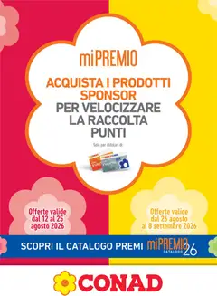 Anteprima dell'opuscolo Conad volantino Mi Premio Lazio dal negozio Conad valido da 12/08/2026