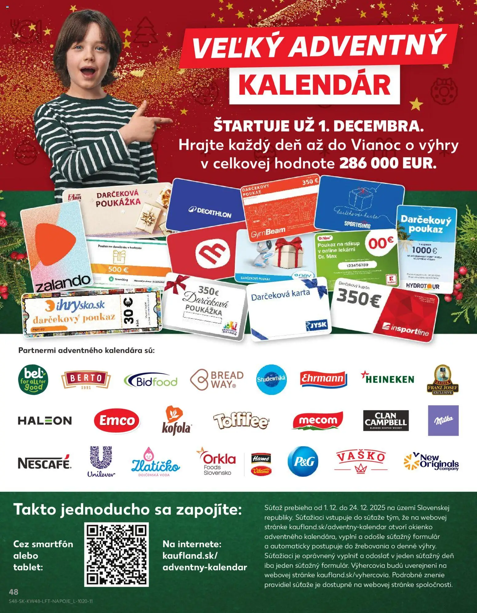 Náhľad Kaufland letáku platného od 27.11.2025 - Tablet, Voda, Smartfón, Adventný kalendár, Whisky, Milka