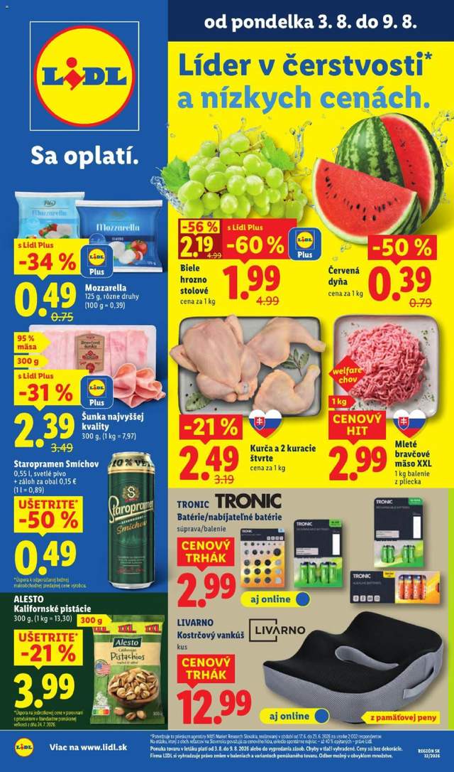 Nový Lidl leták od 03.08.