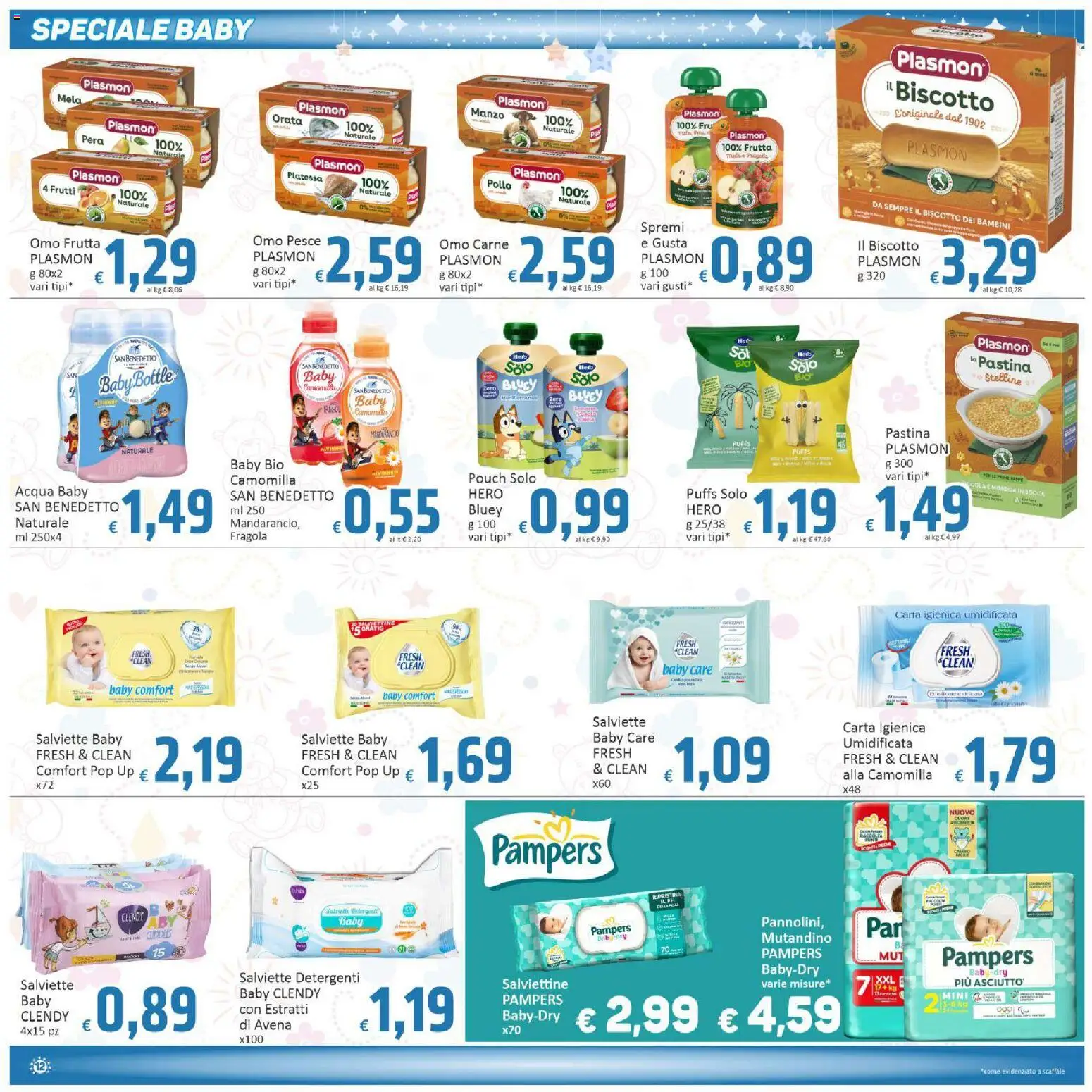 Anteprima dell'opuscolo Paghi Poco volantino dal negozio Paghi Poco valido da 23/10/2026 - Acqua, Pesce, Frutta, Orata, Carta igienica, Manzo, Pera, Scaffale
