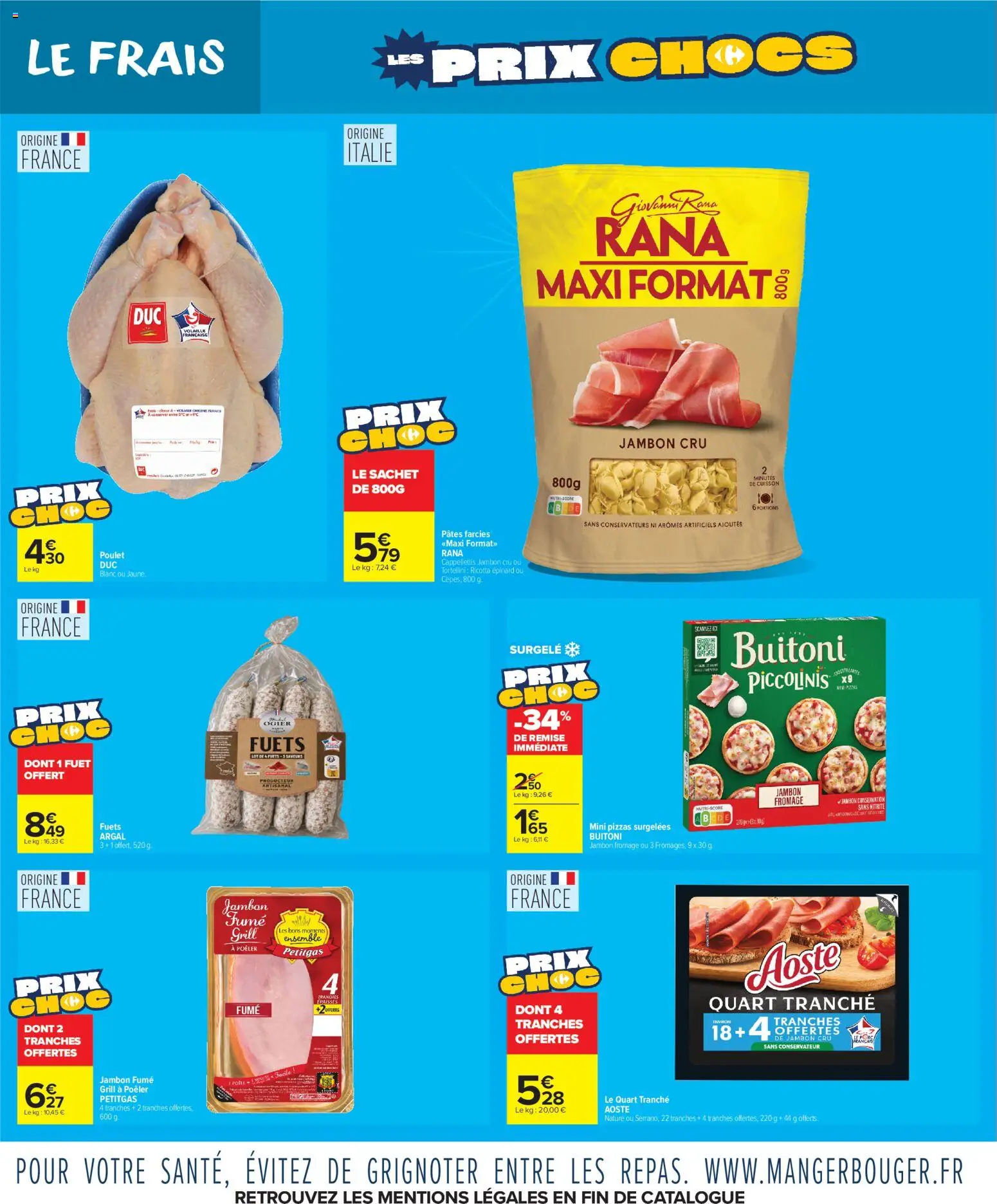 Prévisualisation de Carrefour Market Les prix chocs du magasin Carrefour Market formulaire valide 27/10/2026 - Fromage, Poulet, Ricotta, Pâtes, Jambon, Grill, Volaille, Jambon Cru