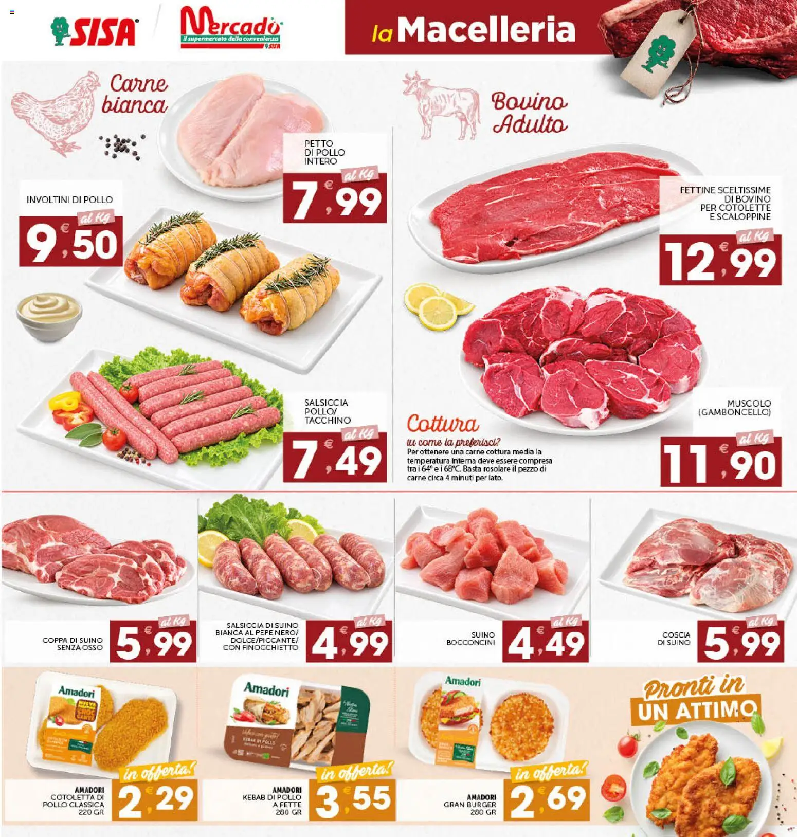 Anteprima dell'opuscolo SISA volantino Mercadò dal negozio SISA valido da 29/10/2026 - Carne, Pepe, Tacchino, Salsiccia, Bovino, Petto di Pollo, Suino, Pollo intero