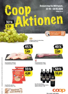 Vorschau des Merkblatts Coop aktionen vom Shop Coop gültig von 22.10.2026 bis 28.10.2026