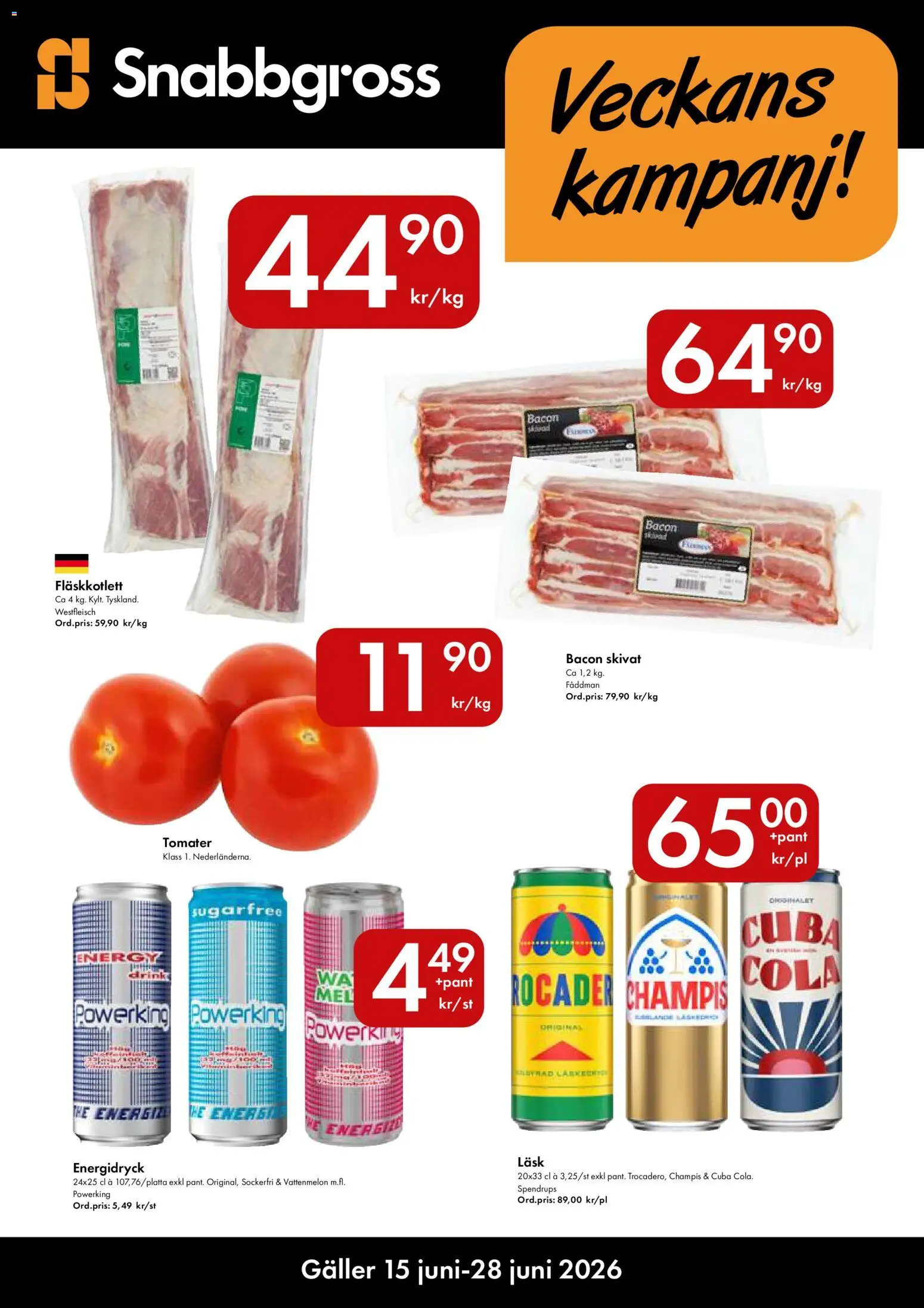 Förhandsgranska reklamblad Snabbgross erbjudanden från butik Snabbgross gäller från 15/06/2026