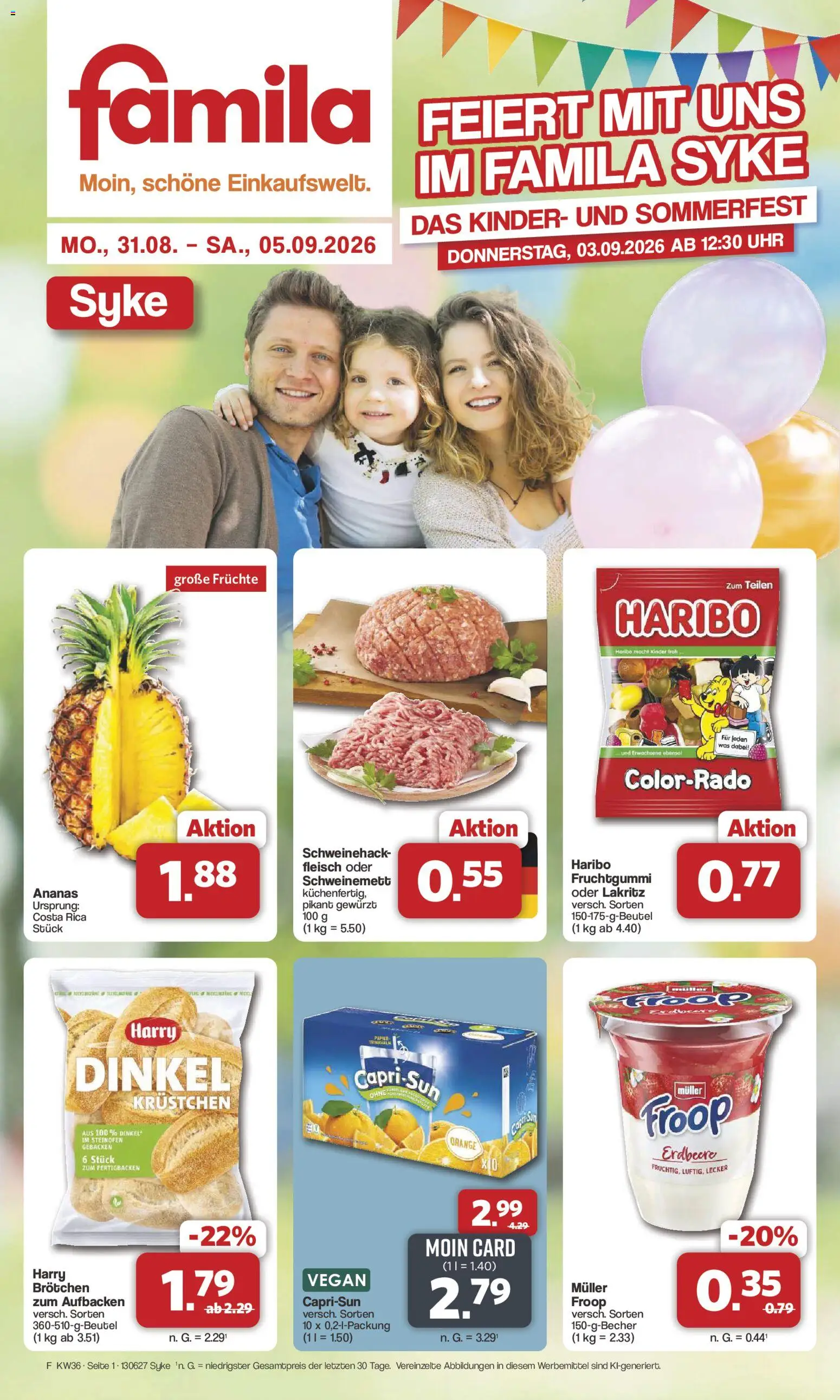 Vorschau von dem Prospekt des Geschäftes Famila Nordwest, gültig ab dem 31.08.2026