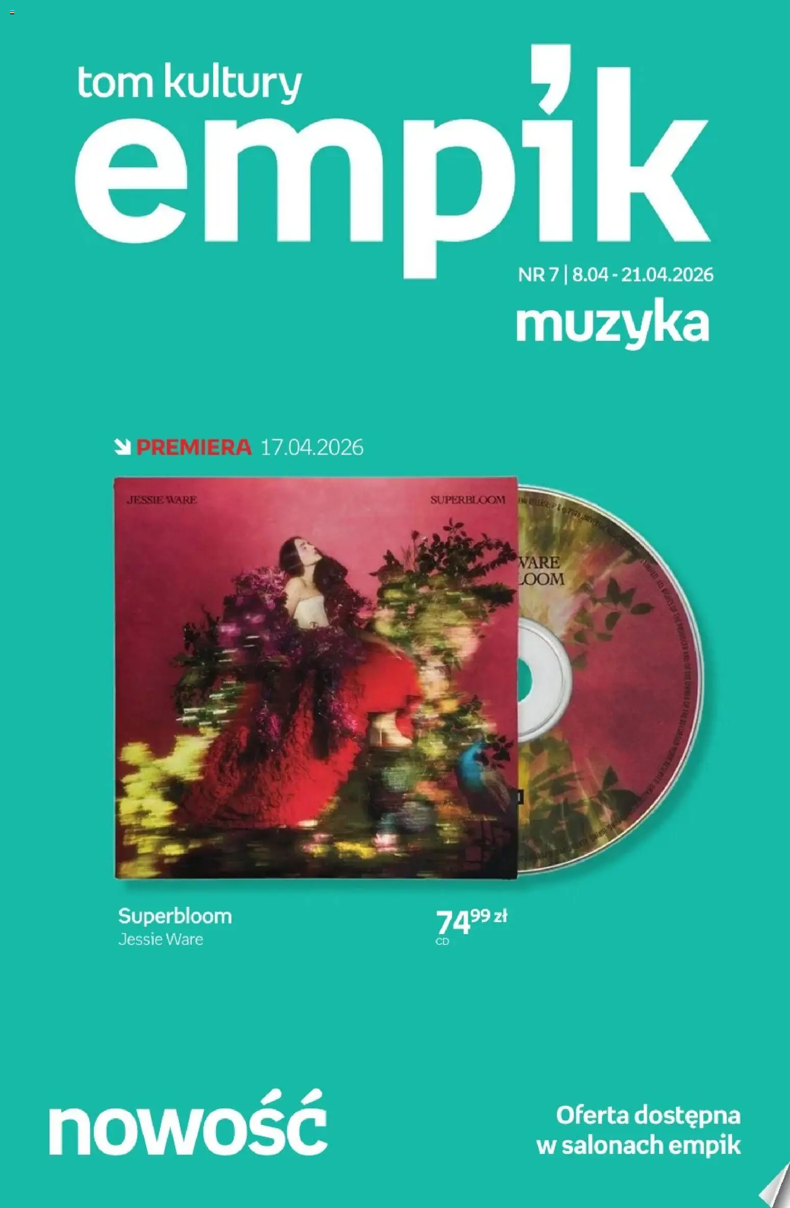 Pogląd gazetki "Empik promocje - Tom kultury Muzyka" ze sklepu Empik ważnej od 08.04.2026