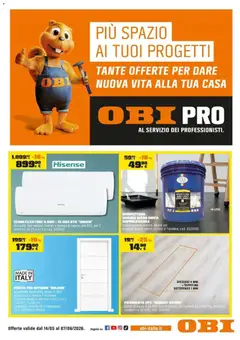 Anteprima dell'opuscolo Più spazi ai tuoi progetti dal negozio OBI valido da 15/05/2026