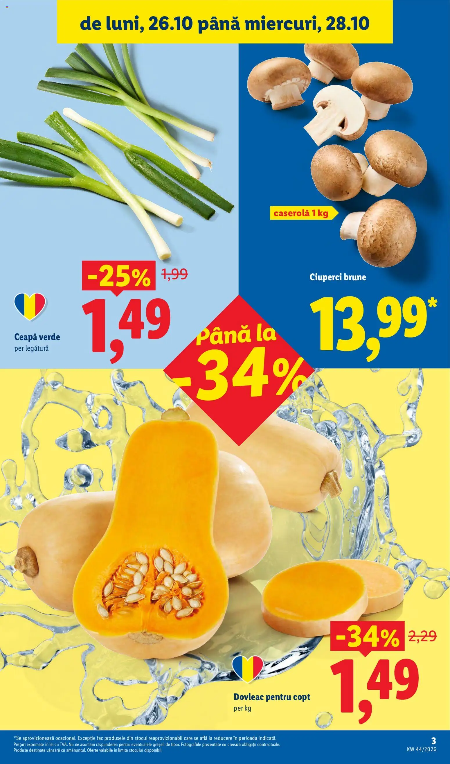 Previzualizarea de cataloage: Lidl Lidl Catalog valabil de la 26.10.2026 - Ciuperci, Dovleac, Ceapă, Caserola
