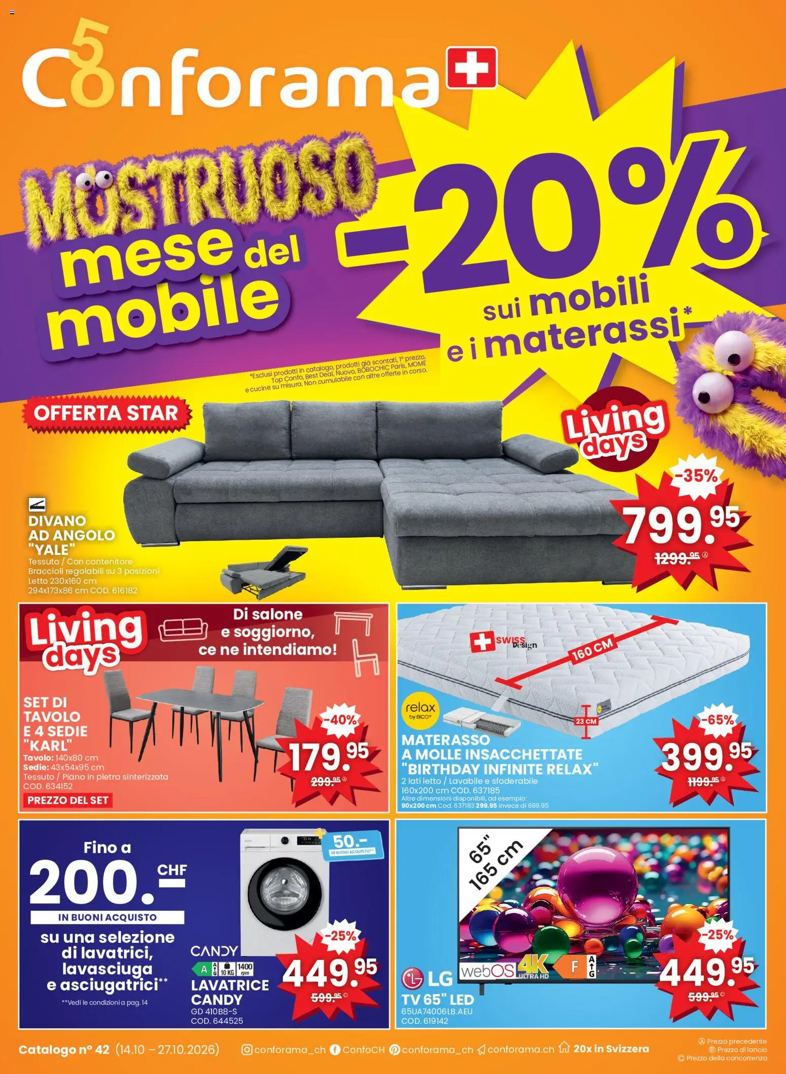 Vorschau des Merkblatts Conforama aktionen IT vom Shop Conforama gültig von 14.10.2026 bis 27.10.2026 - TV, Top, LG