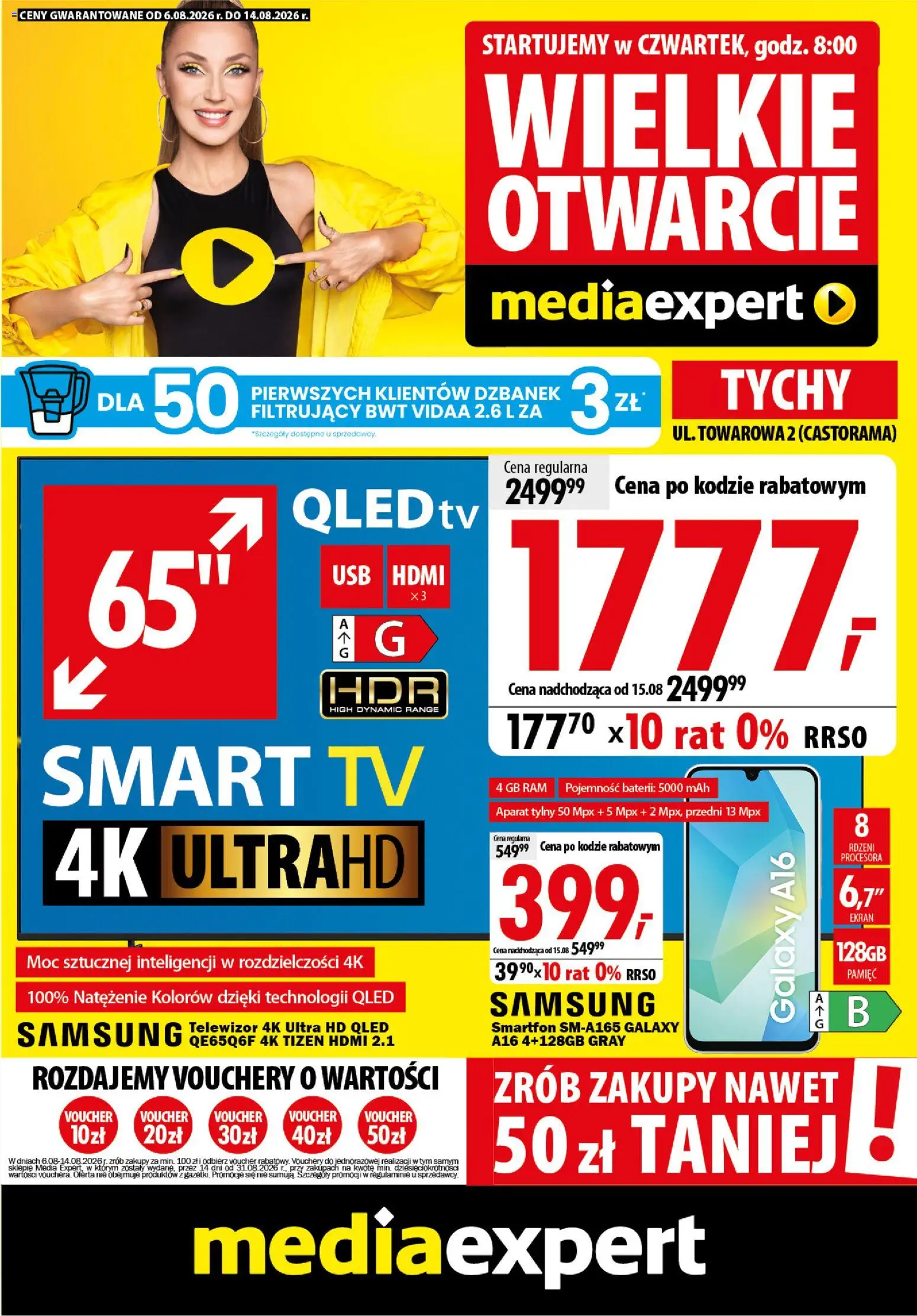 Pogląd gazetki "Mediaexpert promocje - Wielkie otwarcie Tychy" ze sklepu Mediaexpert ważnej od 06.08.2026