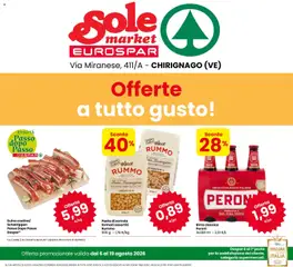 Anteprima dell'opuscolo Eurospar volantino Sole market dal negozio Eurospar valido da 06/08/2026