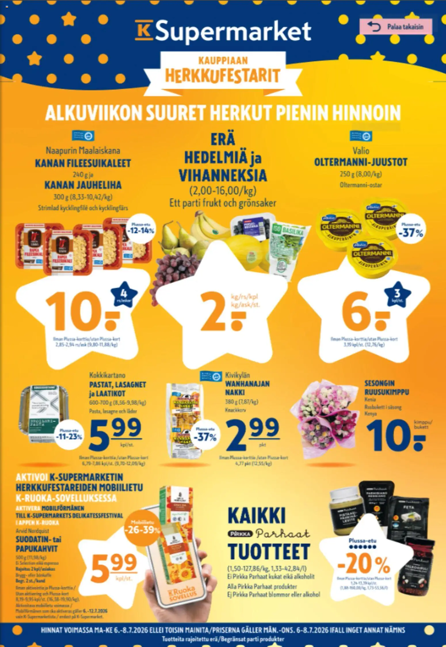 Kaupan K-Supermarket K-Supermarket tarjoukset esikatselu, voimassa 06/07/2026