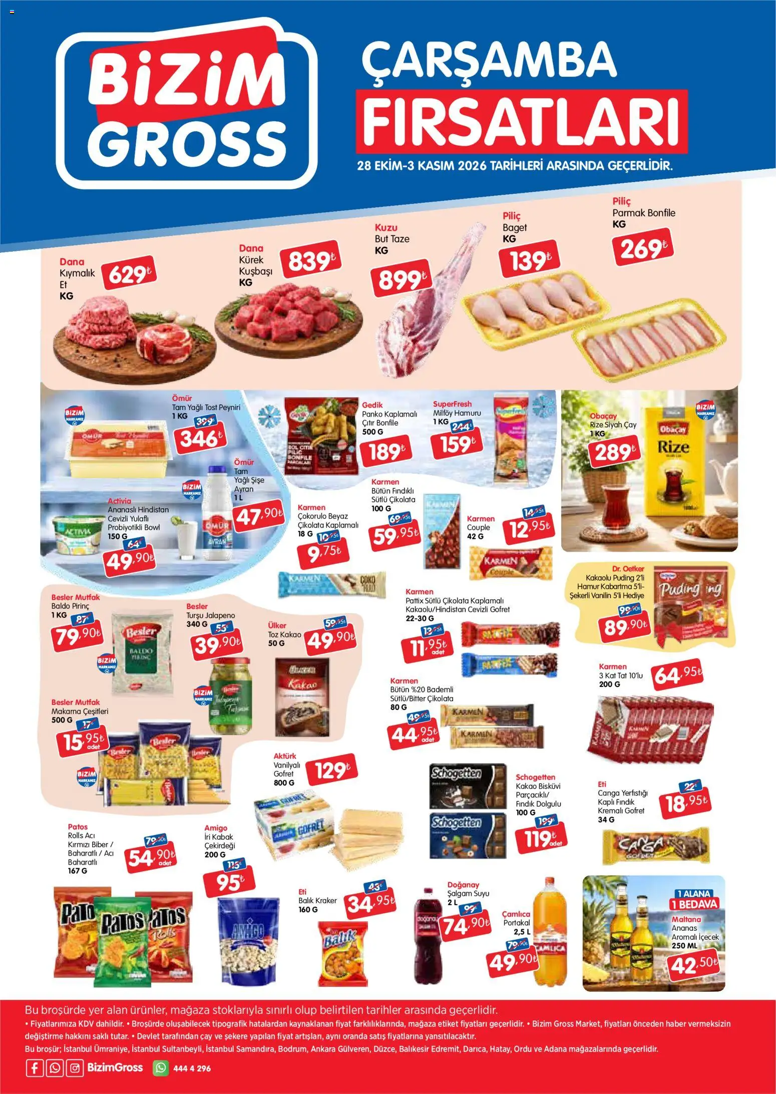 Bizim Toptan Bizim Toptan - Bizim gross katalog 28.10.2026 - Broşürünün önizlemesi - Fındık, Çikolata, Çay, Makarna, Ananas, Şalgam, Bisküvi, Biber