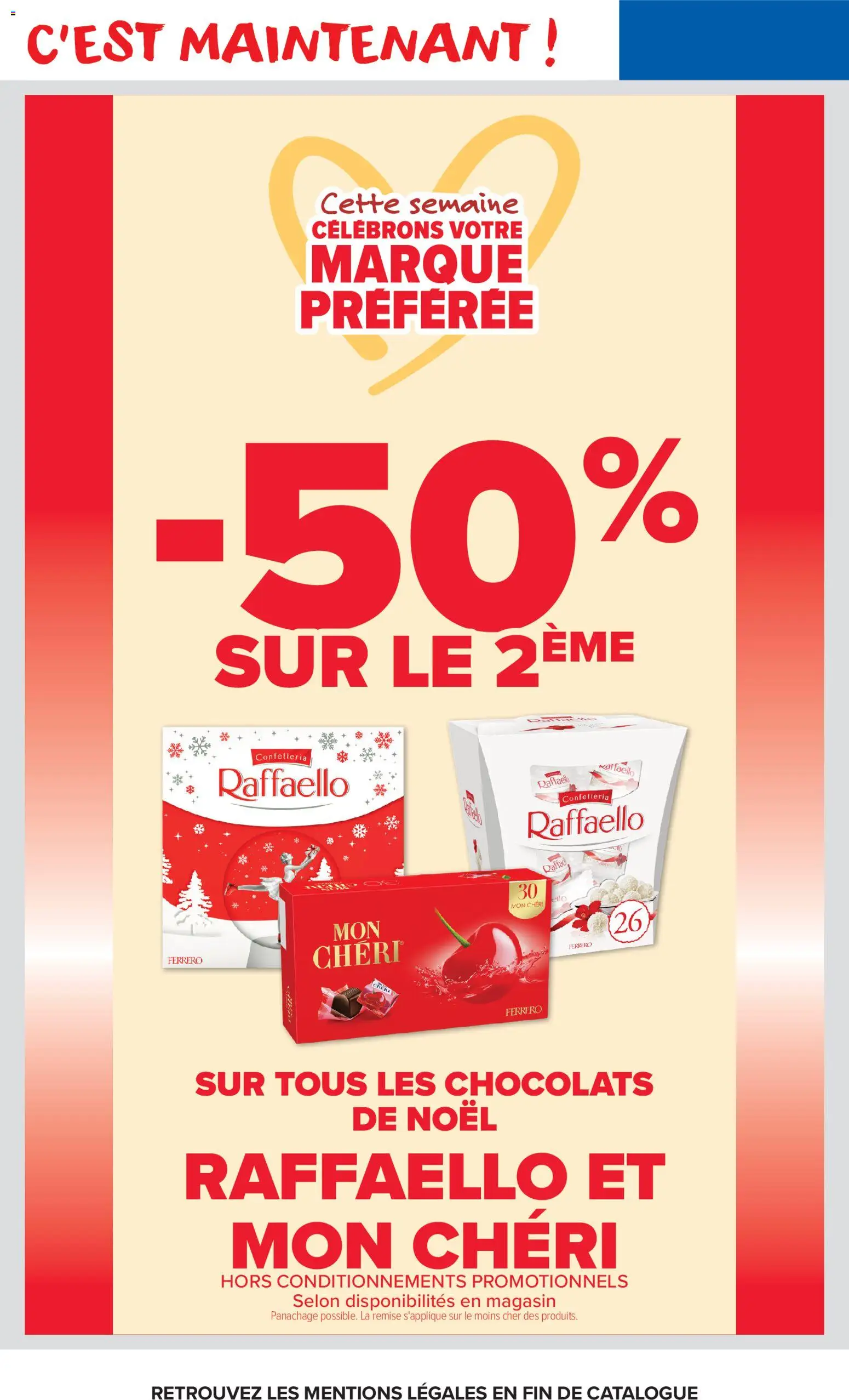 Prévisualisation de Carrefour Market catalogue du magasin Carrefour Market formulaire valide 27/10/2026 - Raffaello, Chocolats de noël, Mon Chéri