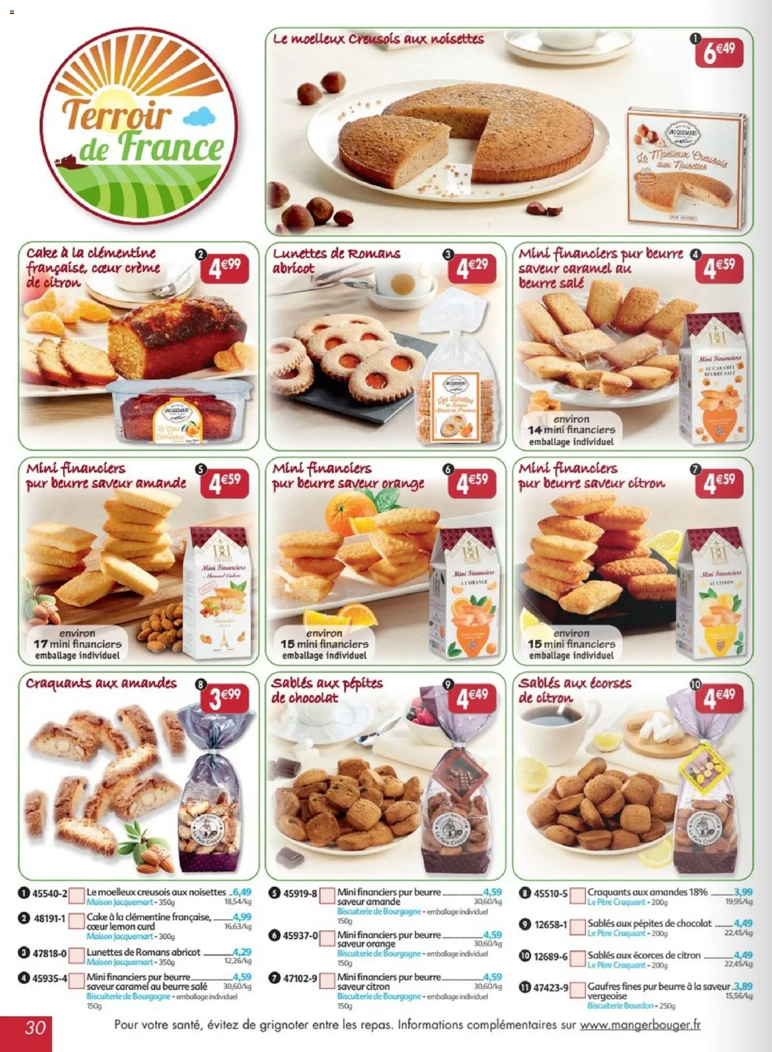 Prévisualisation de Maximo catalogue epicerie du magasin Maximo formulaire valide 24/08/2026 - Lunettes, Bourgogne, Caramel au beurre salé, Amande, Crème, Abricot, Clémentine, Caramel au beurre