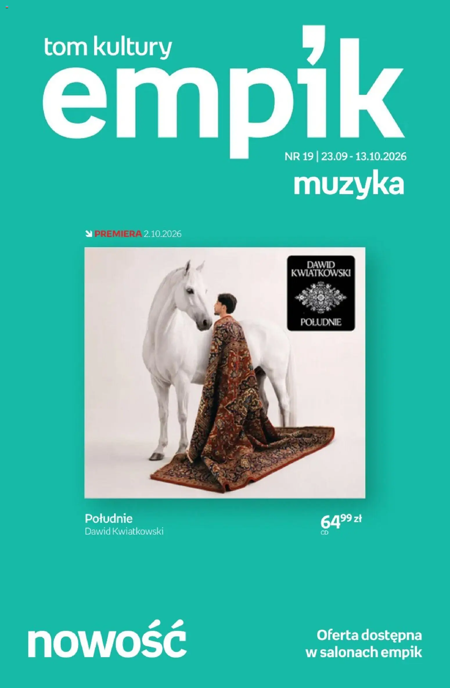 Pogląd gazetki "Empik promocje - Tom kultury Muzyka" ze sklepu Empik ważnej od 23.09.2026