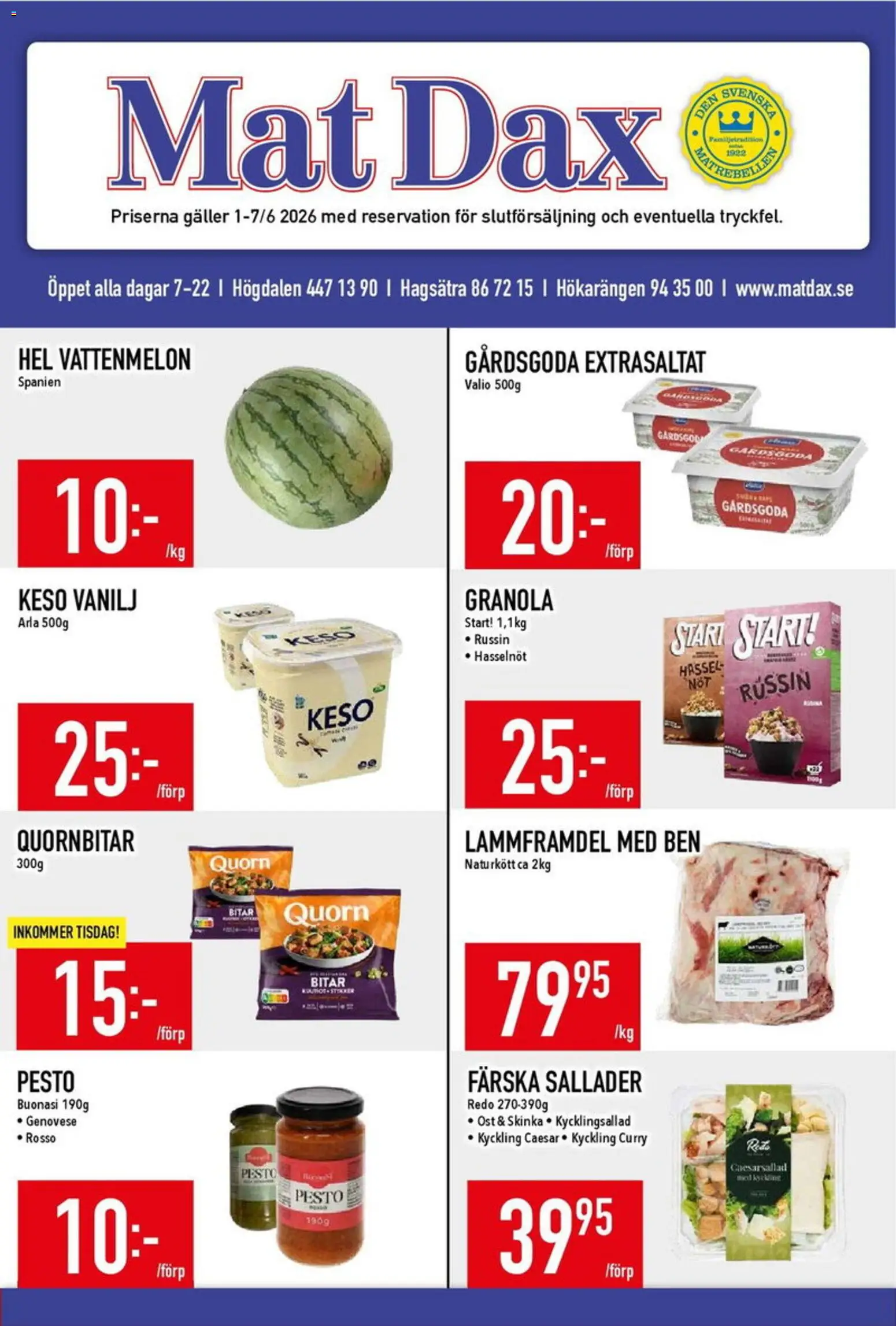 Förhandsgranska reklamblad Matdax erbjudanden från butik Matdax gäller från 01/06/2026