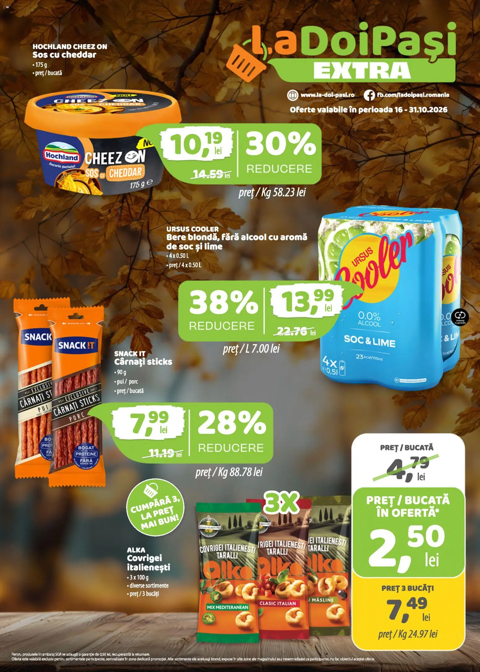 Previzualizarea de cataloage: LaDoiPași LaDoiPași Catalog extra valabil de la 16.10.2026 - Proteine, Bere, Pui, Ursus, Cooler, Cârnați, Ursus cooler, Covrigei