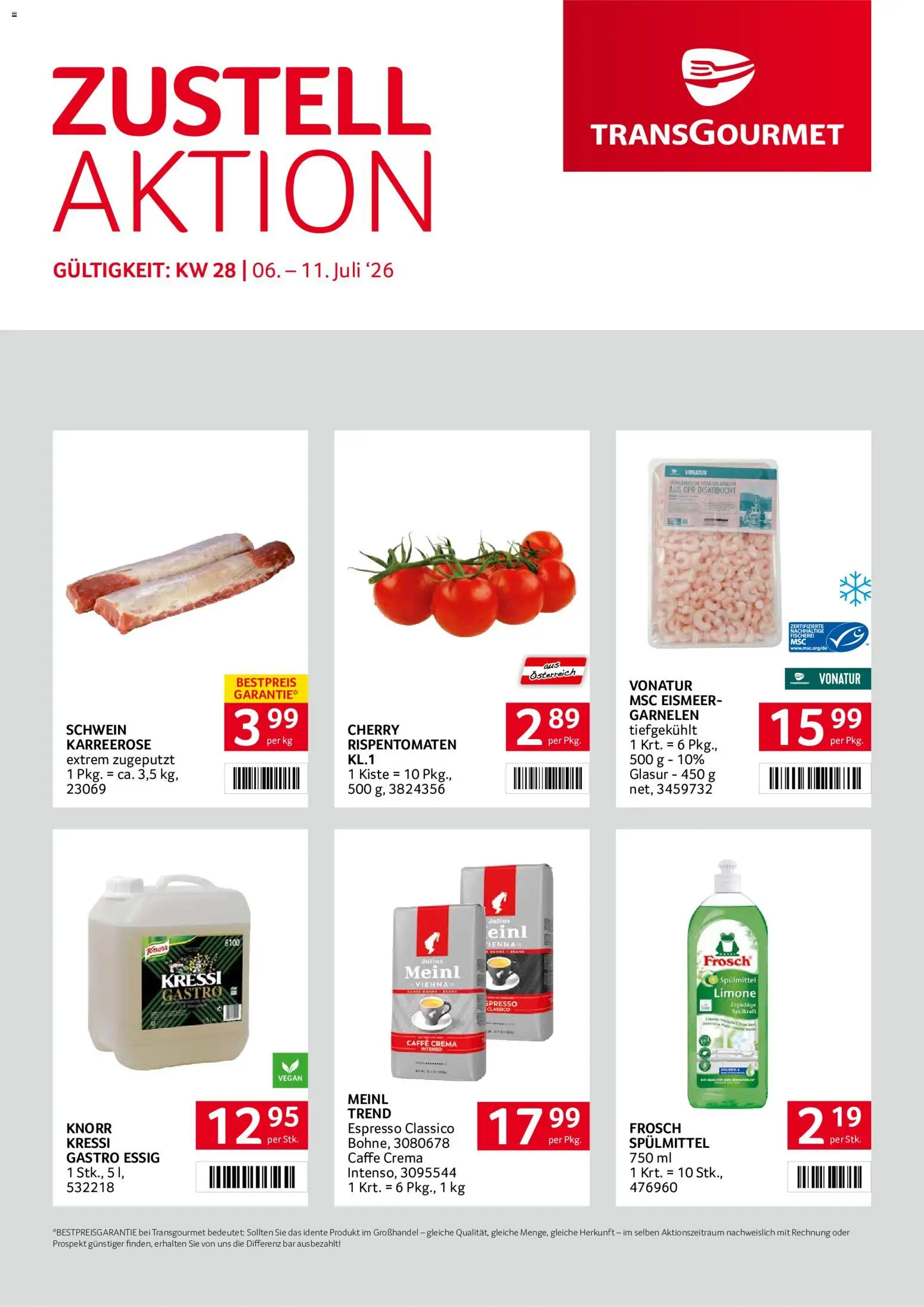 Vorschau der Angebote: Transgourmet Transgourmet Zustellaktion gültig ab 06.07.2026