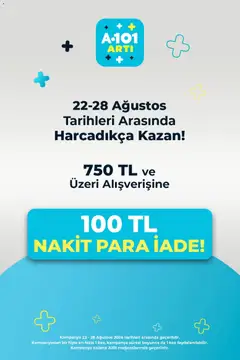 A101 A101 - Arti 22.08.2026 - Broşürünün önizlemesi