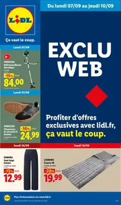 Prévisualisation de LIDL catalogue les bonnes affaires Exclu Web du magasin LIDL formulaire valide 07/09/2026