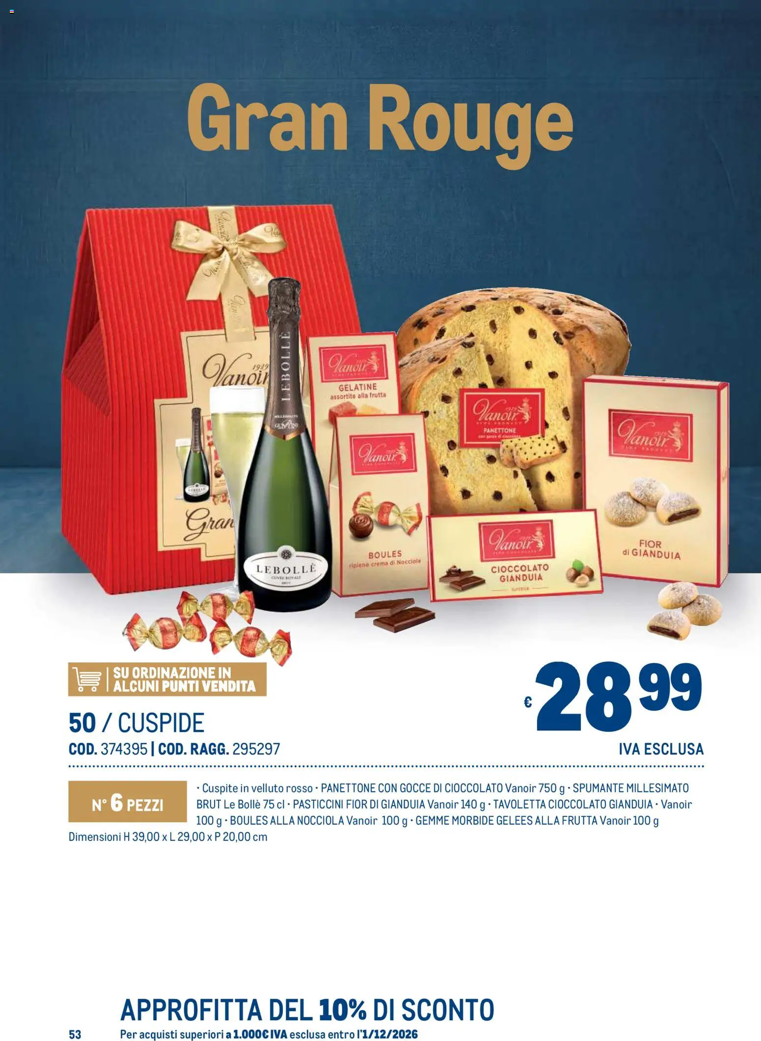 Anteprima dell'opuscolo Metro volantino Regalistica Natale dal negozio Metro valido da 19/10/2026 - Crema, Panettone, Cioccolato, Frutta, Nocciole, Pasticcini, Spumante, Tavoletta