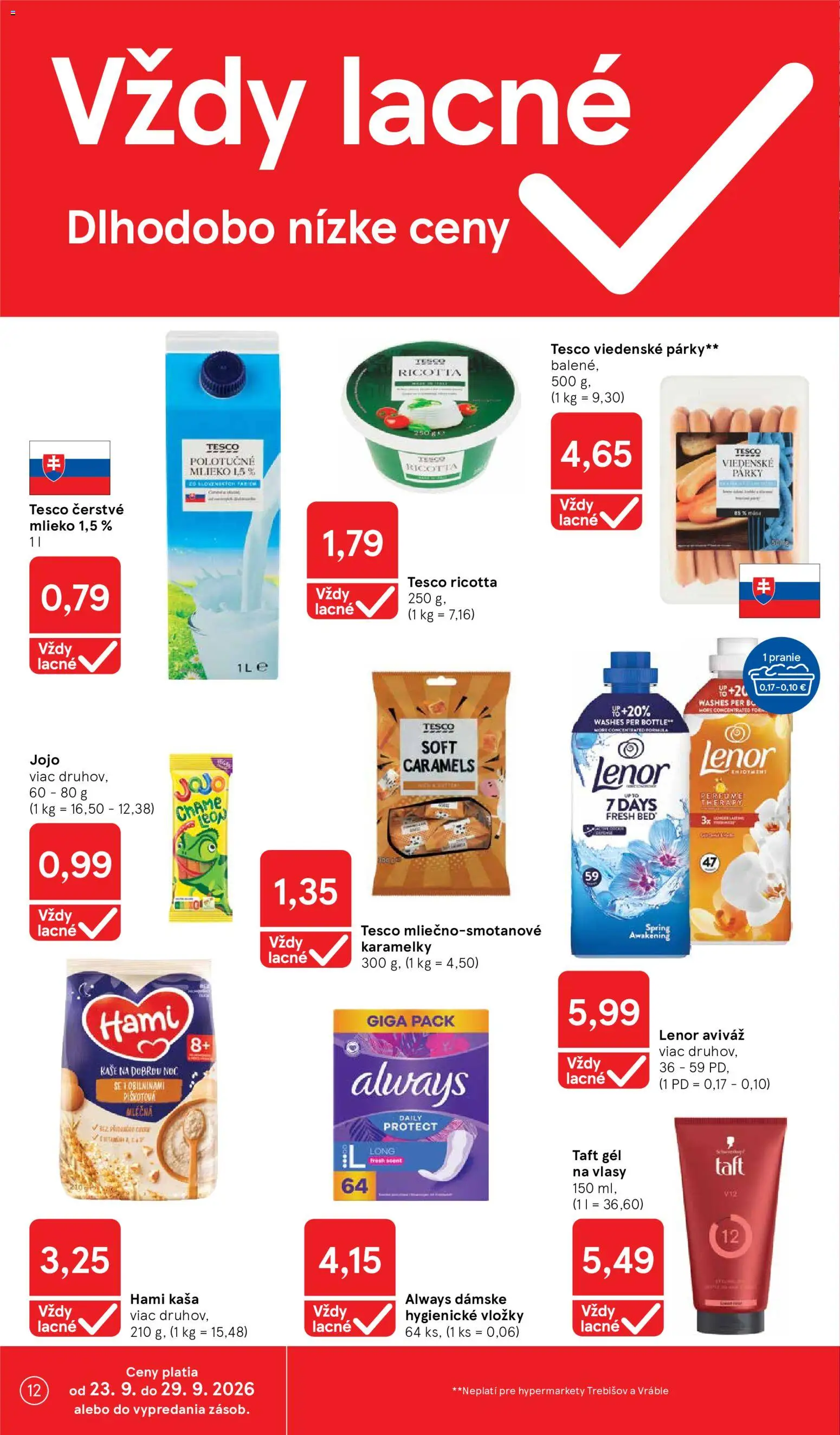 Náhľad Tesco letáku platného od 23.09.2026