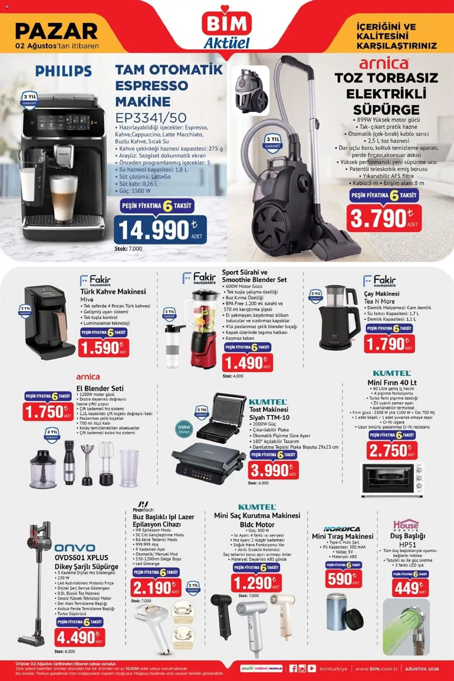 BİM BİM - Katalog Pazar 02.08.2026 - Broşürünün önizlemesi