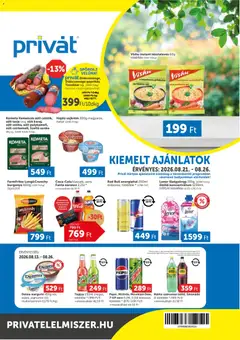 PRIVÁT - PRIVÁT akciós újság megtekintése, amely érvényes 2026.08.21.-től