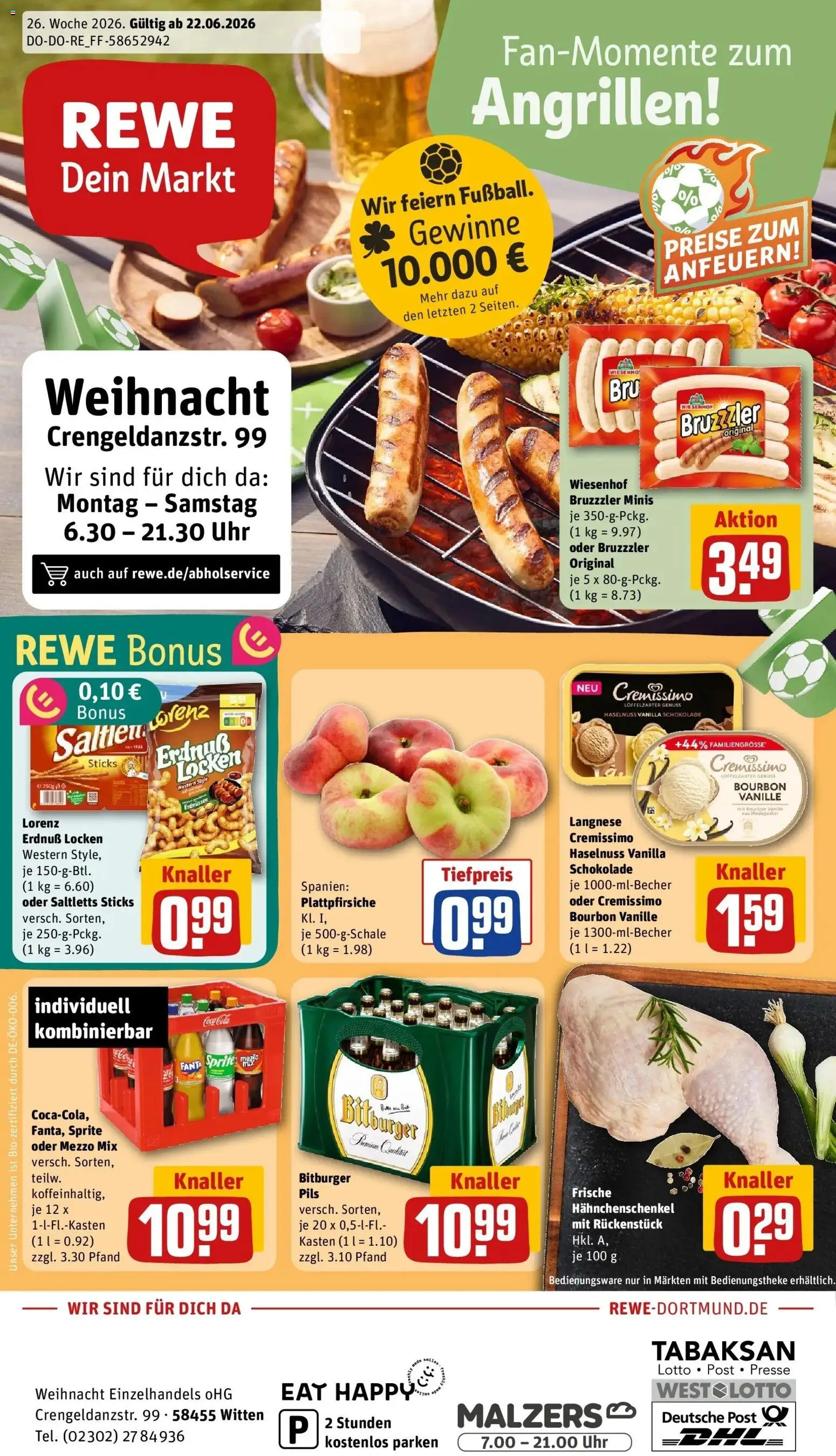 Vorschau von dem Prospekt des Geschäftes Rewe, gültig ab dem 21.06.2026
