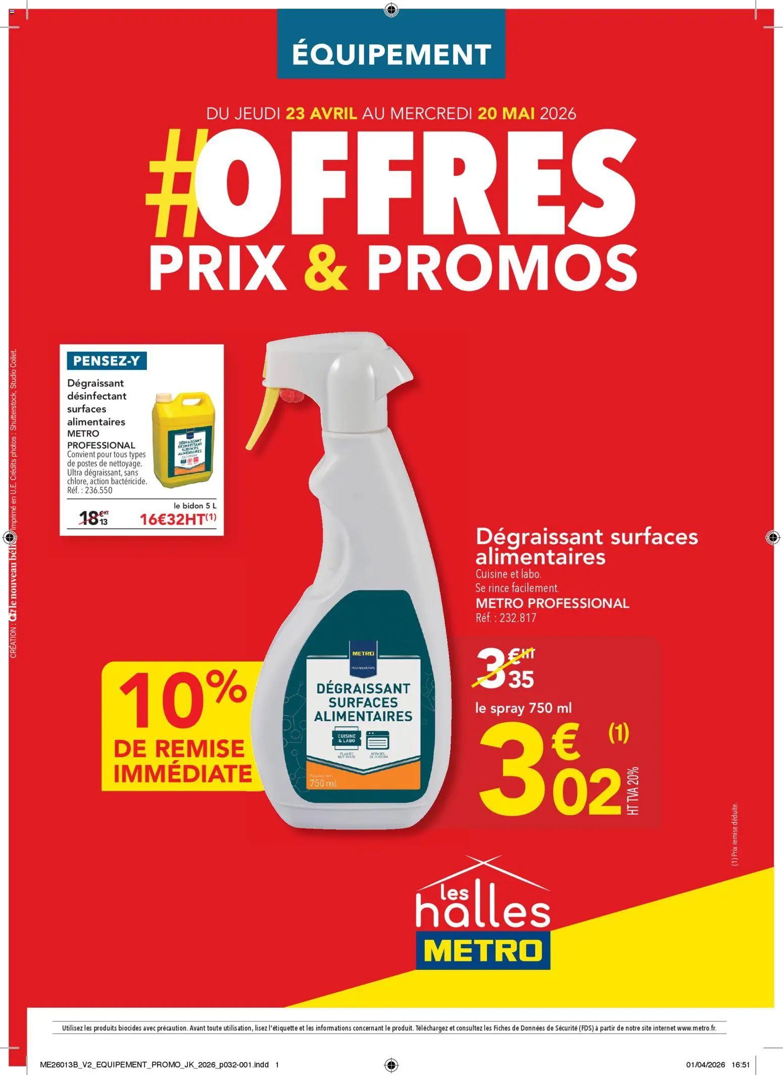 Prévisualisation de METRO catalogue du magasin METRO formulaire valide 23/04/2026 - Dégraissant