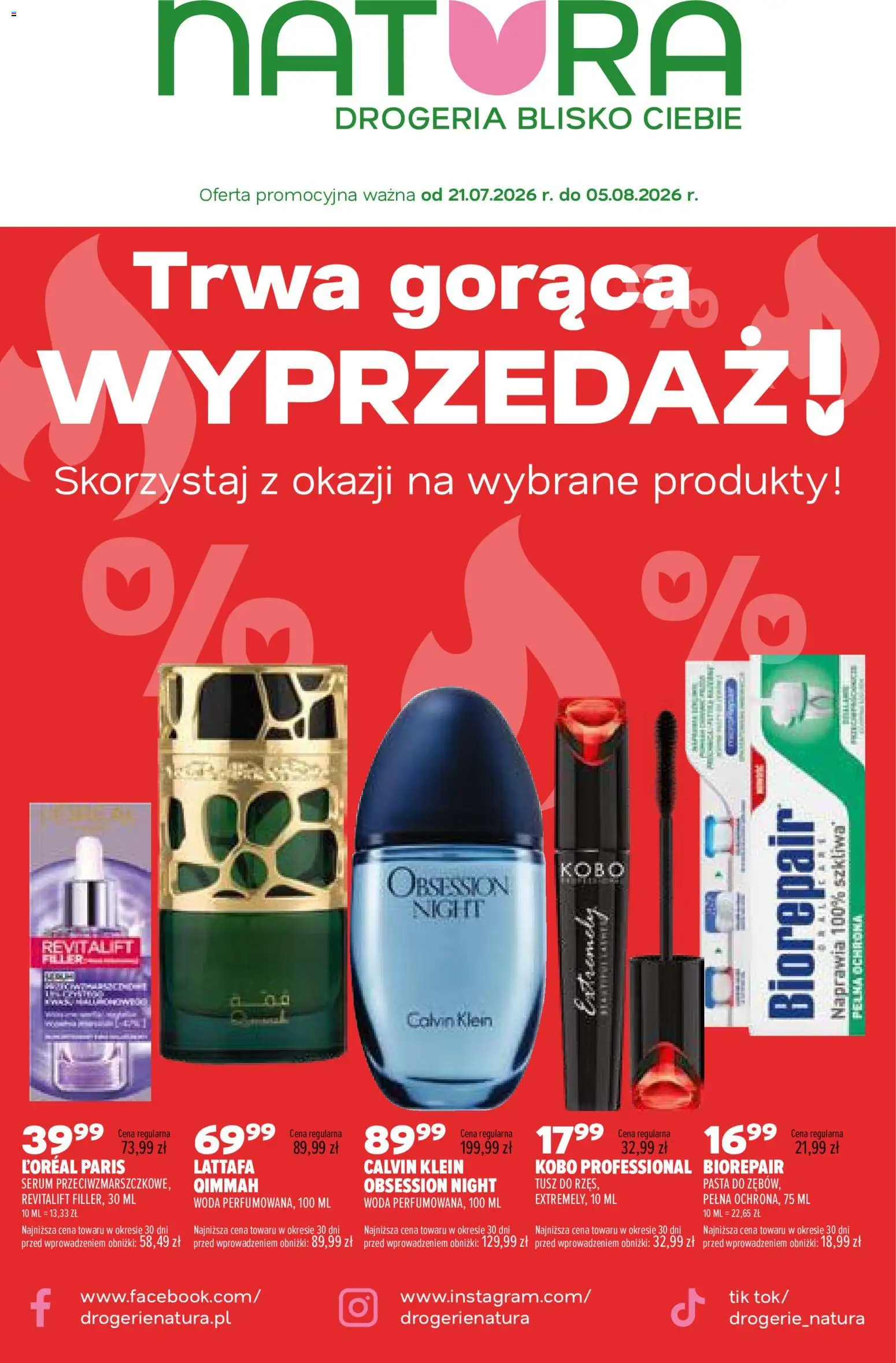 Pogląd gazetki "Drogerie Natura gazetka" ze sklepu Drogerie Natura ważnej od 21.07.2026 - Drogeria, Woda, Pasta