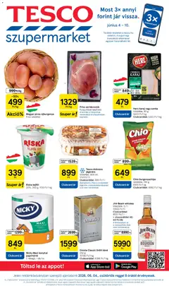 Tesco - Tesco Szupermarket akciós újság megtekintése, amely érvényes 2026.06.04.-től