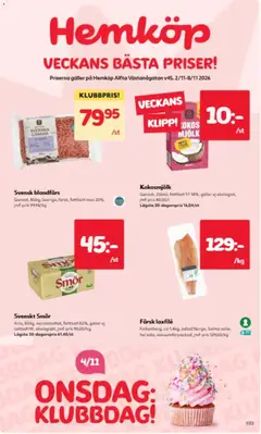 Förhandsgranska reklamblad Hemköp erbjudanden från butik Hemköp gäller från 02/11/2026