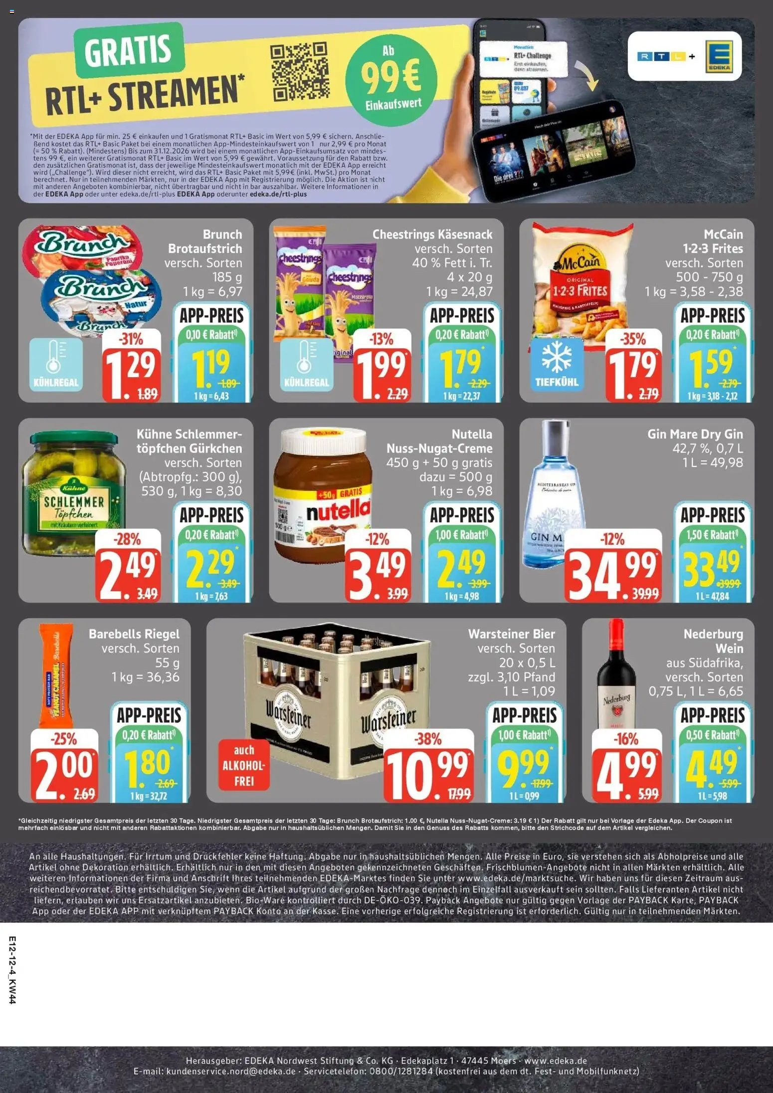 Vorschau von dem Prospekt des Geschäftes Edeka, gültig ab dem 26.10.2026