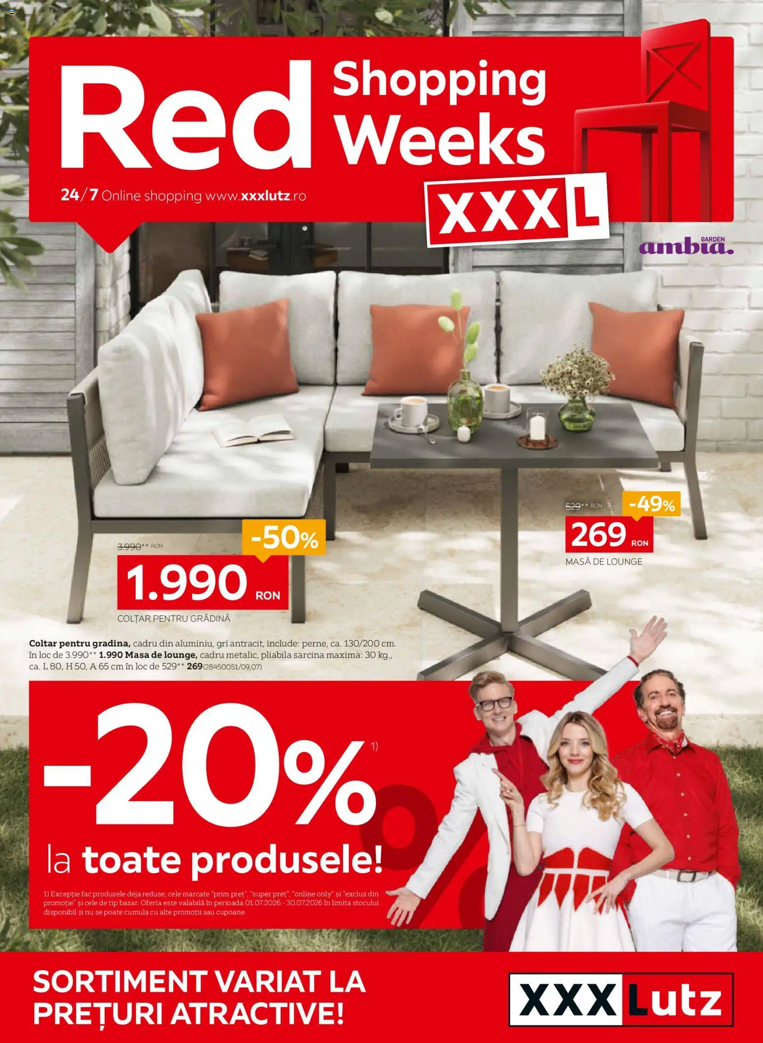 Previzualizarea de cataloage: XXXLutz XXXLutz Catalog valabil de la 29.06.2026 - Masă, Gradina, Tip, Colțar