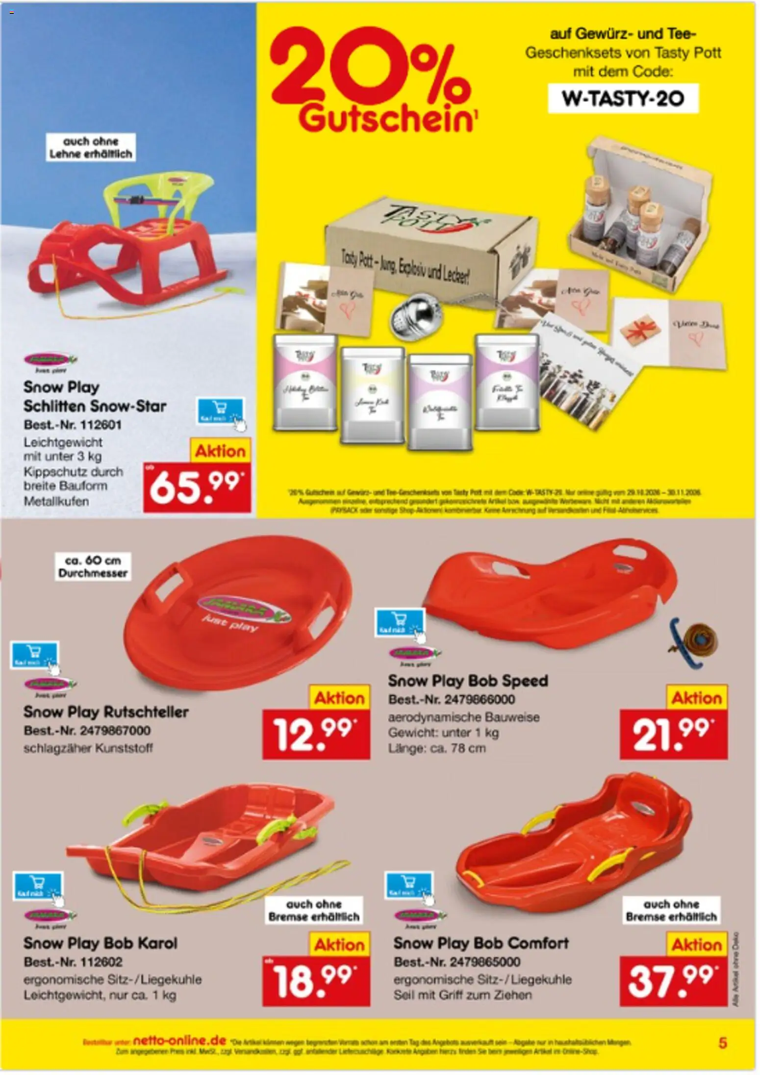 Vorschau von dem Prospekt des Geschäftes Netto Marken-Discount, gültig ab dem 01.11.2026 - Tee, Gewicht