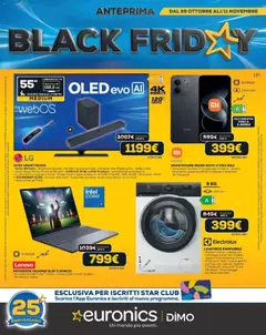 Anteprima dell'opuscolo Euronics Black Friday dal negozio Euronics valido da 29/10/2026