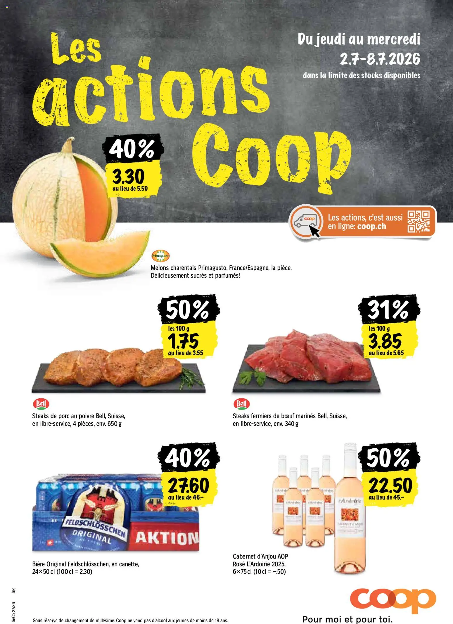 Vorschau des Merkblatts Coop aktionen FR vom Shop Coop gültig von 02.07.2026 bis 08.07.2026