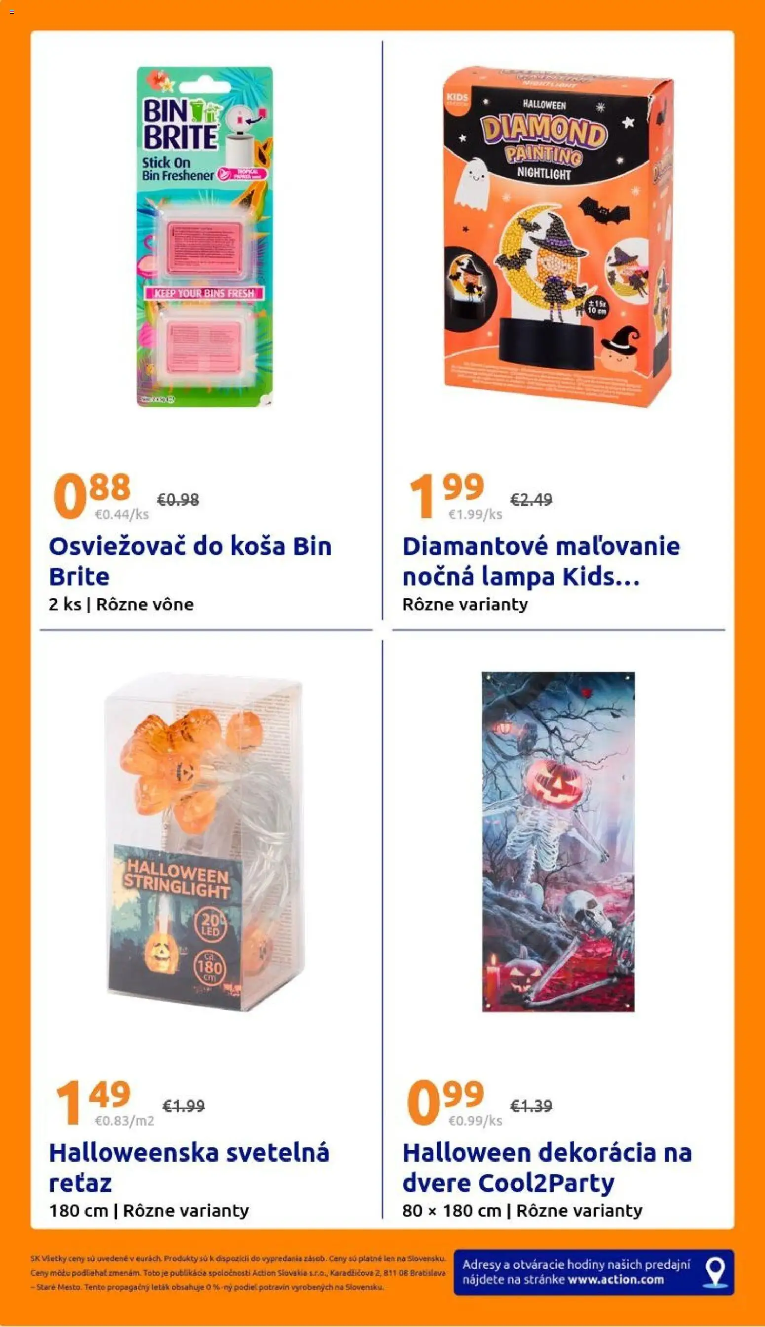 Náhľad Action letáku platného od 28.10.2026 - Hodiny, Lampa, Dvere, Nočná lampa