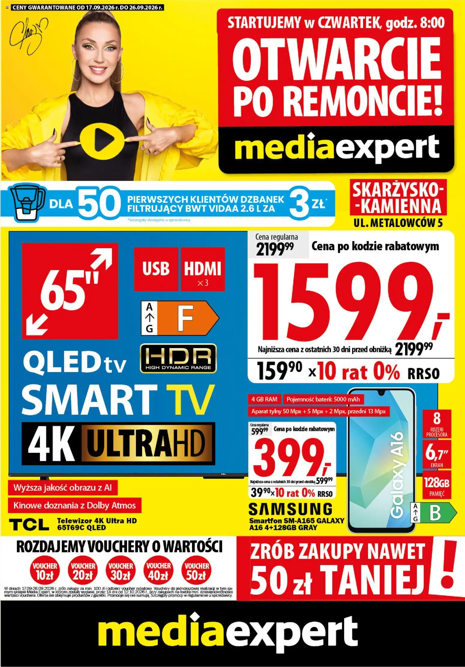 Pogląd gazetki "Mediaexpert promocje - Otwarcie po remoncie Skarżysko-Kamienna" ze sklepu Mediaexpert ważnej od 17.09.2026
