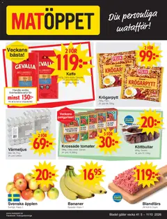 Förhandsgranska reklamblad Matöppet erbjudanden från butik Matöppet gäller från 05/10/2026