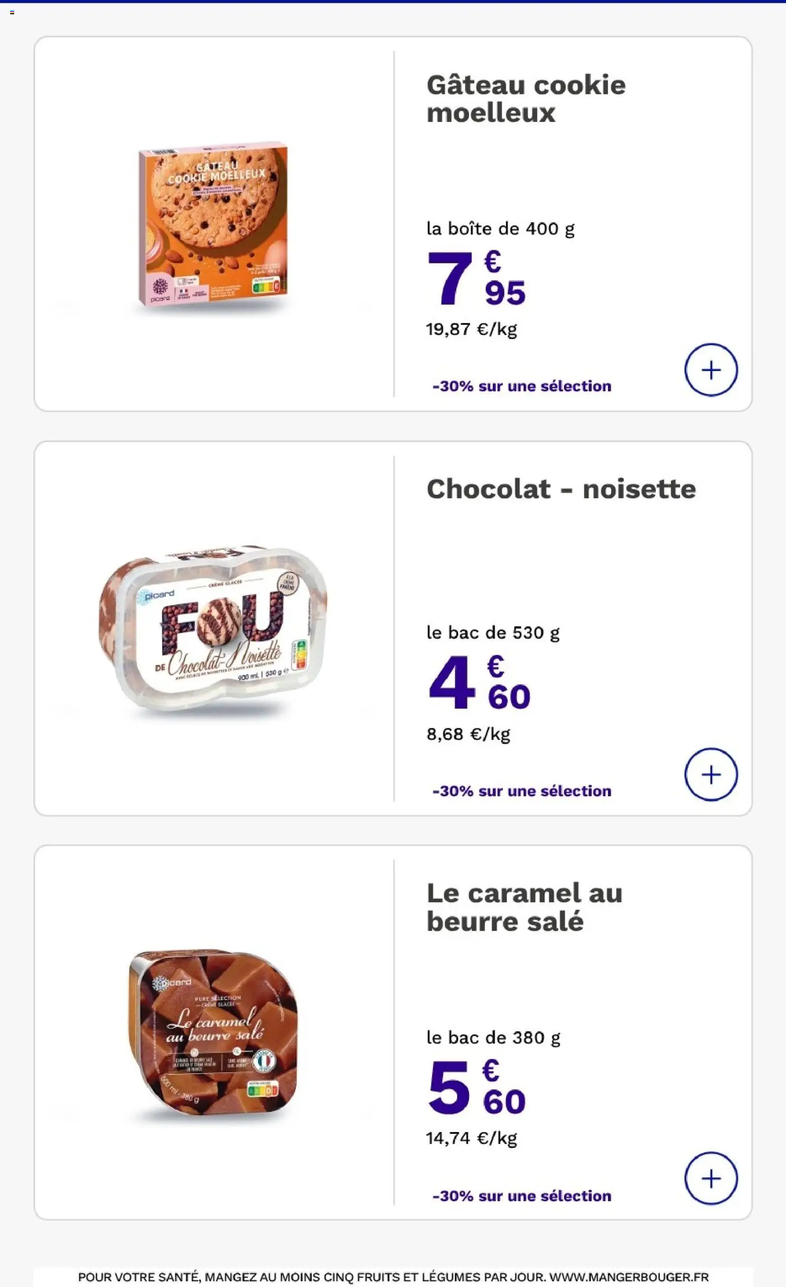 Prévisualisation de Picard catalogue du magasin Picard formulaire valide 31/08/2026 - Gâteau, Chocolat, Fruits, Caramel au beurre salé, Beurre, Noisette, Caramel au beurre