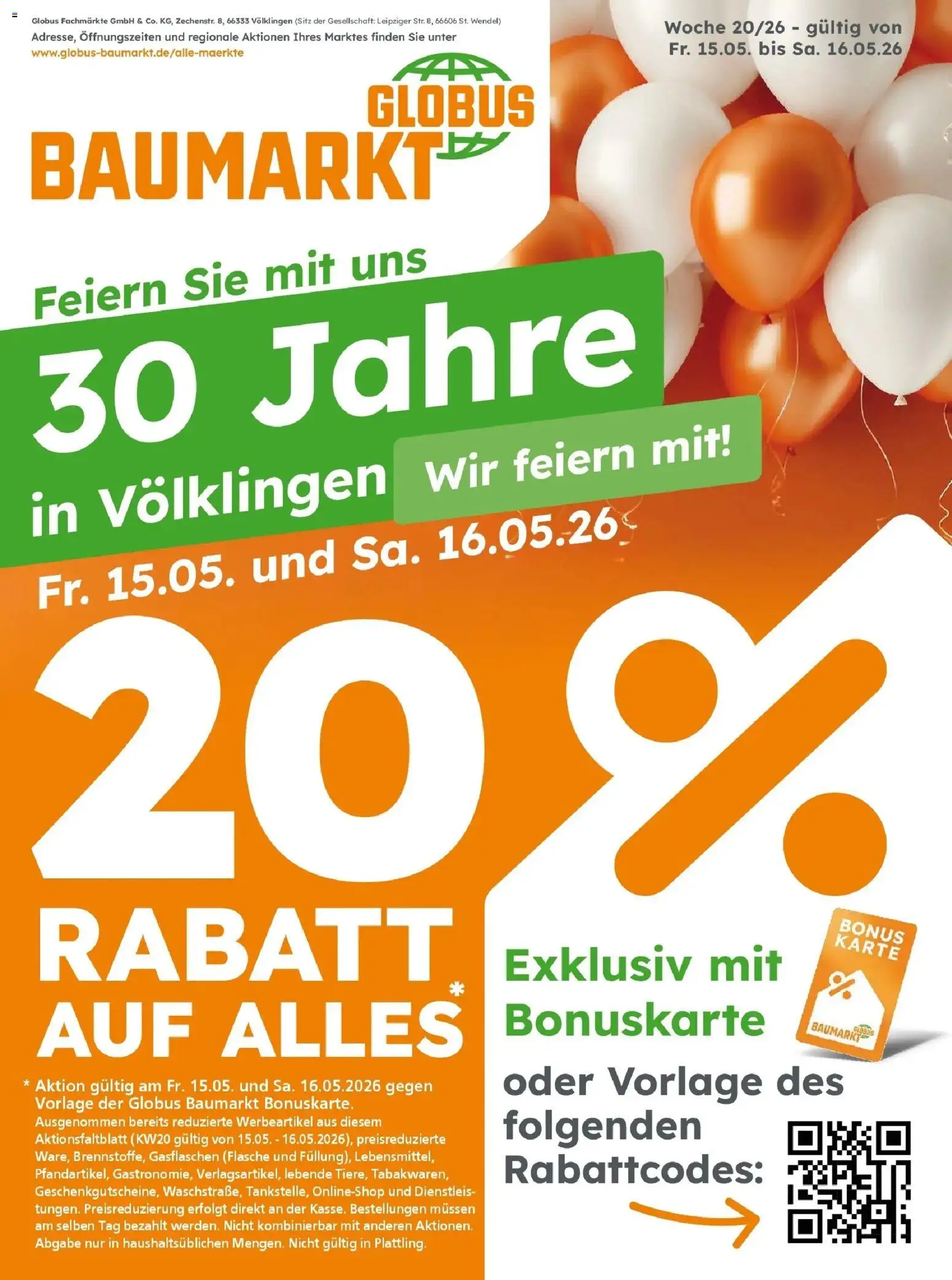 Vorschau von dem Prospekt des Geschäftes Globus Baumarkt, gültig ab dem 15.05.2026