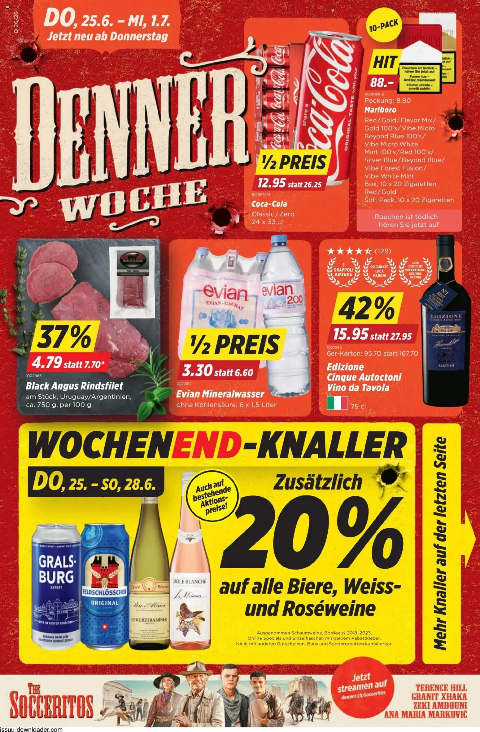 Vorschau des Merkblatts Denner aktionen vom Shop Denner gültig von 25.06.2026 bis 01.07.2026