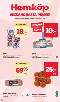 Förhandsgranska reklamblad Hemköp erbjudanden från butik Hemköp gäller från 11/05/2026