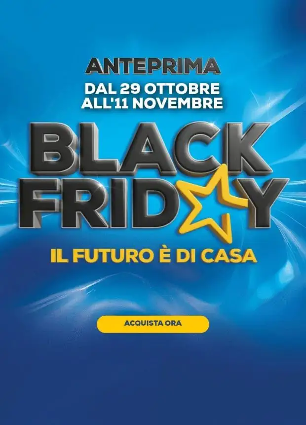 Anteprima dell'opuscolo Volantino Euronics - Black Friday dal negozio Euronics valido da 29/10/2026