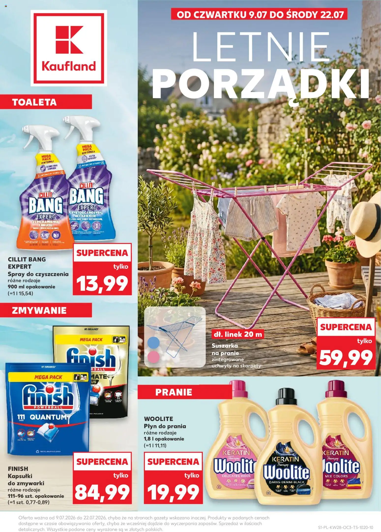 Náhled nabídky: Kaufland Polsko Kaufland Polsko leták - Letnie porządki platný od 09.07.2026 - Dort, Finish, Woolite